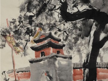 仲泊游水墨寻影《北京旧迹》之东岳庙