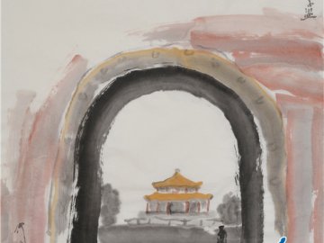 仲泊游水墨寻影《北京旧迹》百辑之国子监